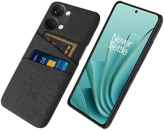 OnePlus Nord 3 5G Hoesje met Kaarthouder Back Cover Zwart afbeelding 1