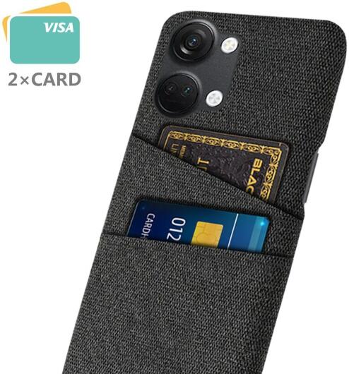 OnePlus Nord 3 5G Hoesje met Kaarthouder Back Cover Zwart afbeelding 2