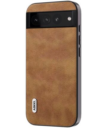 ABEEL Litchi Google Pixel 8 Hoesje Back Cover Bruin Hoesjes