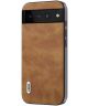 ABEEL Litchi Google Pixel 8 Hoesje Back Cover Bruin