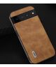 ABEEL Litchi Google Pixel 8 Hoesje Back Cover Bruin