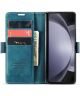 CaseMe 013 Samsung Z Fold 5 Hoesje Book Case met Standaard Blauw