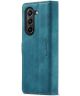 CaseMe 013 Samsung Z Fold 5 Hoesje Book Case met Standaard Blauw