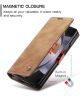 CaseMe 013 Samsung Z Fold 5 Hoesje Book Case met Standaard Bruin