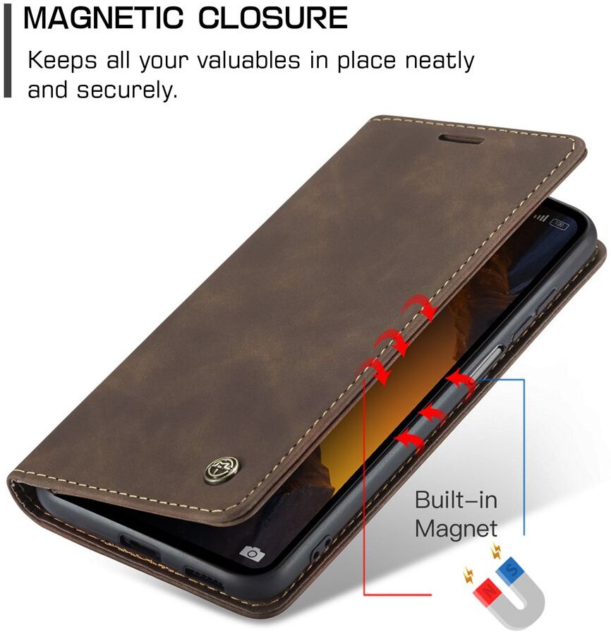 CaseMe 013 Xiaomi Poco F5 5G Hoesje Book Case en Back Cover Coffee afbeelding 10