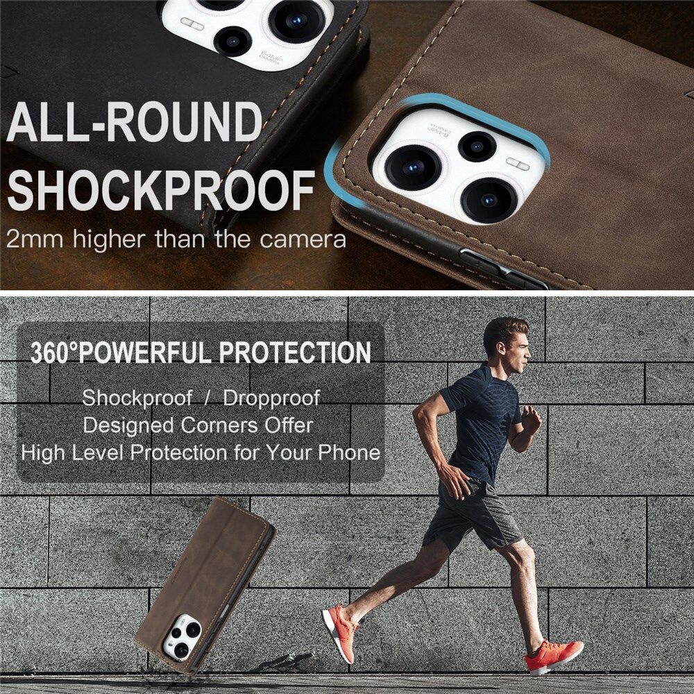 CaseMe 013 Xiaomi Poco F5 5G Hoesje Book Case en Back Cover Coffee afbeelding 14