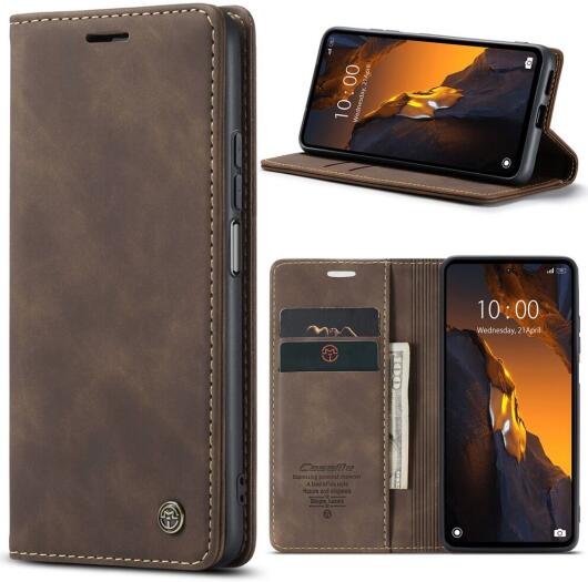 CaseMe 013 Xiaomi Poco F5 5G Hoesje Book Case en Back Cover Coffee afbeelding 1