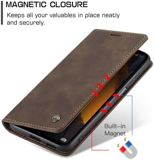 CaseMe 013 Xiaomi Poco F5 5G Hoesje Book Case en Back Cover Coffee afbeelding 10