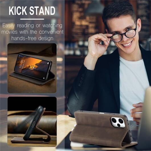 CaseMe 013 Xiaomi Poco F5 5G Hoesje Book Case en Back Cover Coffee afbeelding 13