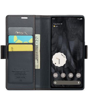 CaseMe 023 Google Pixel 8 Pro Hoesje Book Case Zwart Hoesjes