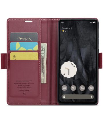 CaseMe 023 Google Pixel 8 Pro Hoesje Book Case Rood Hoesjes