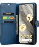 DG Ming Google Pixel 8 Hoesje Retro Wallet Book Case Blauw