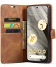 DG Ming Google Pixel 8 Hoesje Retro Wallet Book Case Bruin