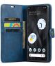 DG Ming Google Pixel 8 Pro Hoesje Retro Wallet Book Case Blauw