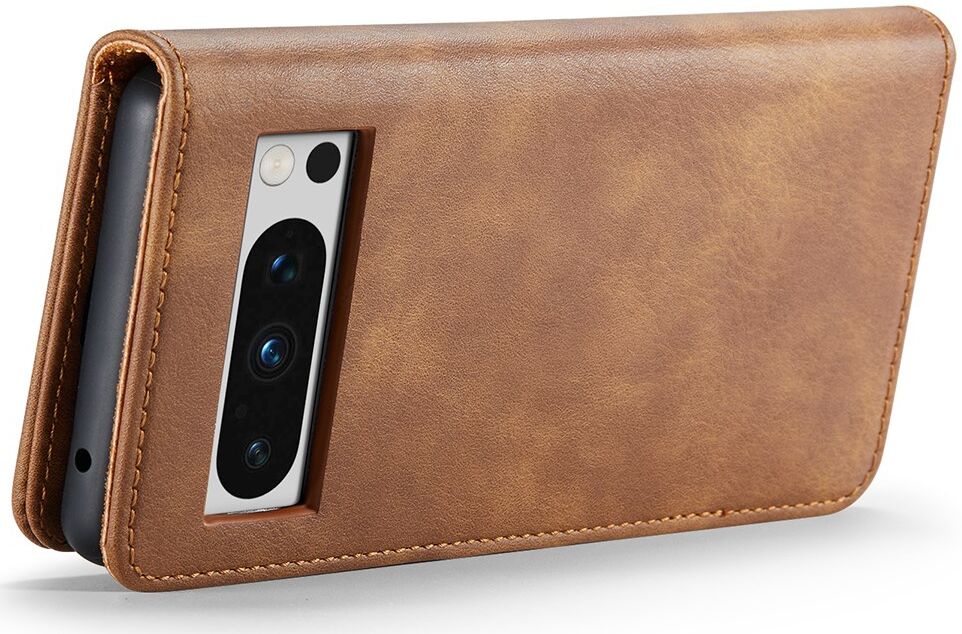 DG Ming Google Pixel 8 Pro Hoesje Retro Wallet Book Case Bruin afbeelding 3