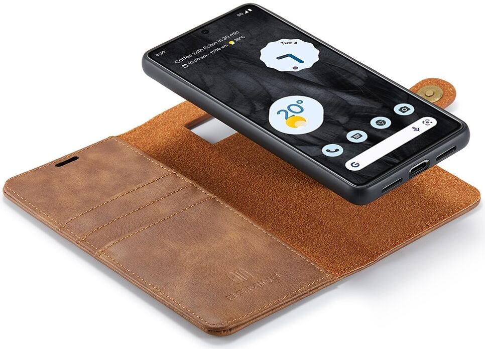 DG Ming Google Pixel 8 Pro Hoesje Retro Wallet Book Case Bruin afbeelding 5