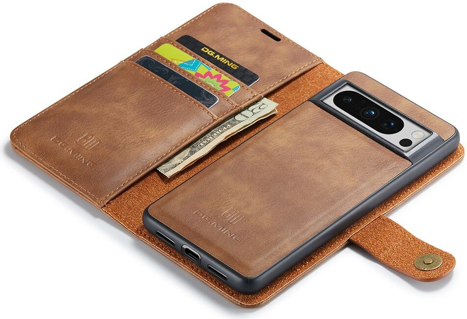 DG Ming Google Pixel 8 Pro Hoesje Retro Wallet Book Case Bruin afbeelding 6
