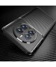 Huawei Mate 50 Pro Hoesje Siliconen Carbon TPU Back Cover Zwart