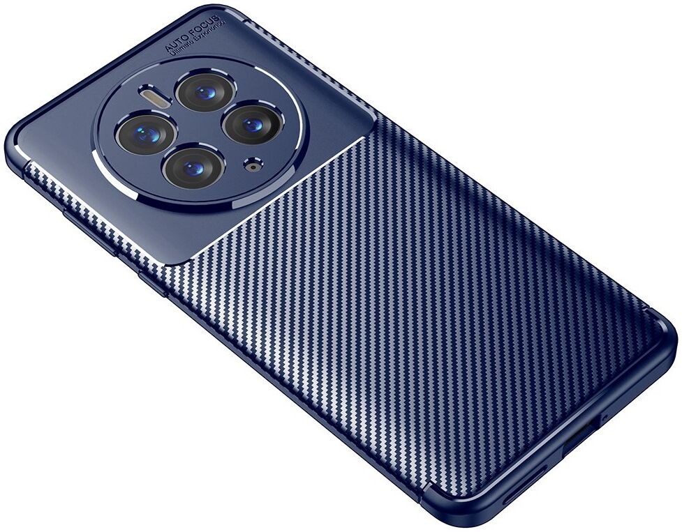 Huawei Mate 50 Pro Hoesje Siliconen Carbon TPU Back Cover Zwart afbeelding 4