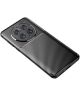 Huawei Mate 50 Pro Hoesje Siliconen Carbon TPU Back Cover Blauw