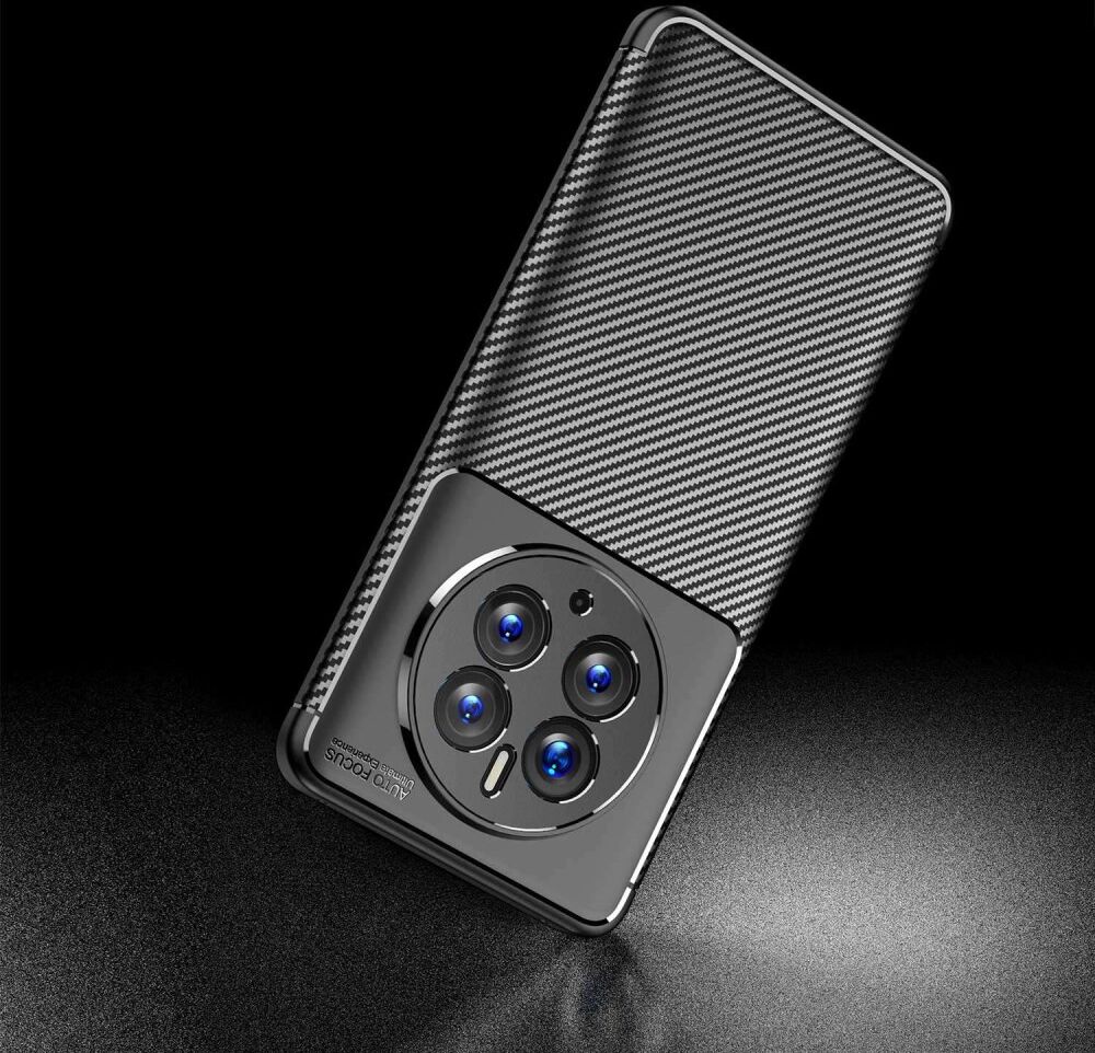 Huawei Mate 50 Pro Hoesje Siliconen Carbon TPU Back Cover Blauw afbeelding 10