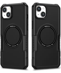 Apple iPhone 15 Hoesje met MagSafe Shockproof Back Cover Zwart