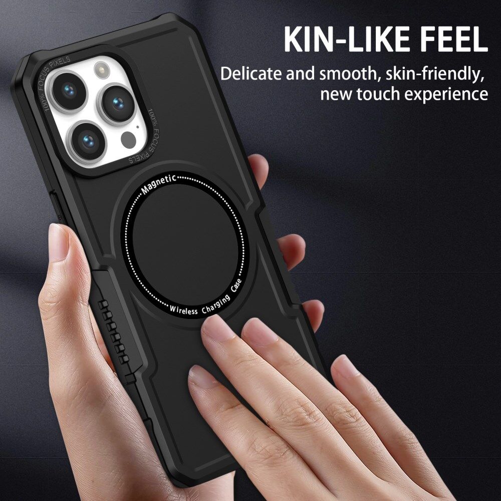 Apple iPhone 15 Pro Max Hoesje met MagSafe Shockproof Back Cover Zwart afbeelding 6