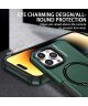 Apple iPhone 15 Pro Max Hoesje met MagSafe Shockproof Back Cover Groen