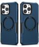 Apple iPhone 15 Pro Max Hoesje met MagSafe Shockproof Back Cover Blauw