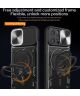 Apple iPhone 15 Pro Max Hoesje Camera Slider en Kickstand Ring Blauw