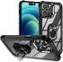 Apple iPhone 15 Pro Hoesje met Magnetische Kickstand Ring Zwart afbeelding 1