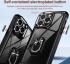 Apple iPhone 15 Pro Hoesje met Magnetische Kickstand Ring Zwart afbeelding 3