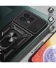 Motorola Edge 40 Pro Hoesje met Camera Slider en Kickstand Ring Zwart