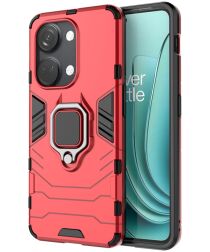 OnePlus Nord 3 Hoesje Magnetische Kickstand Back Cover Rood