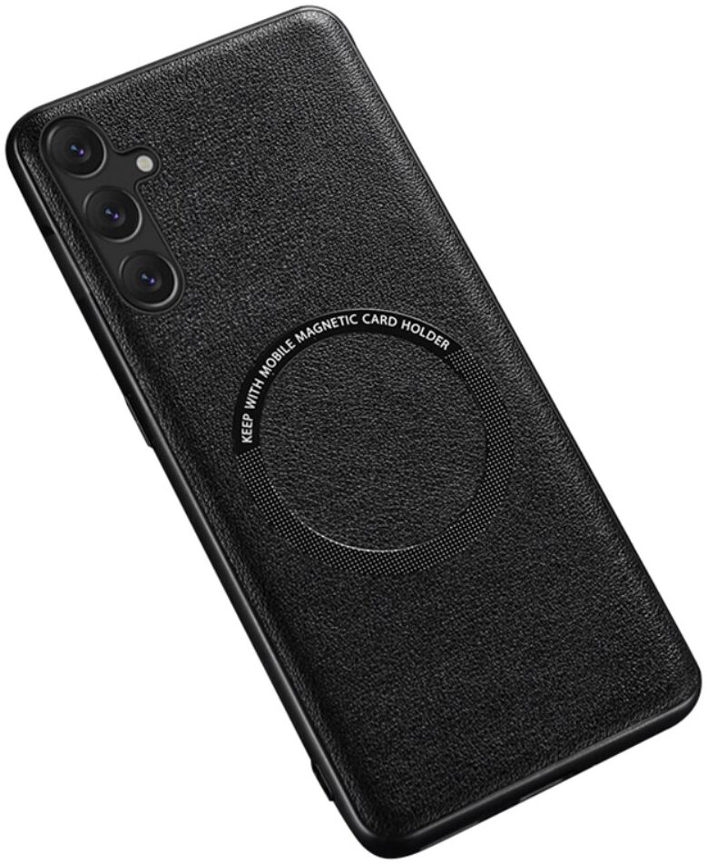 Samsung Galaxy S23 FE Hoesje met MagSafe Kunstleer Afwerking Zwart afbeelding 1