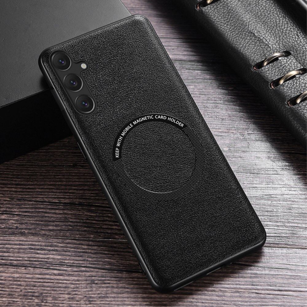 Samsung Galaxy S23 FE Hoesje met MagSafe Kunstleer Afwerking Zwart afbeelding 2