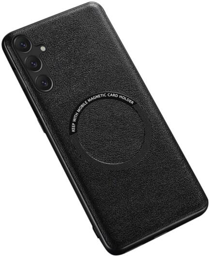 Samsung Galaxy S23 FE Hoesje met MagSafe Kunstleer Afwerking Zwart afbeelding 1