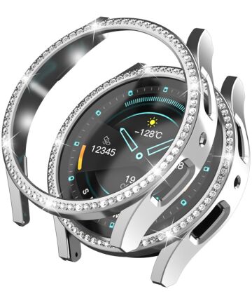 Samsung Galaxy Watch 6 44MM Hoesje - Hard Plastic - Diamant Zilver Cases