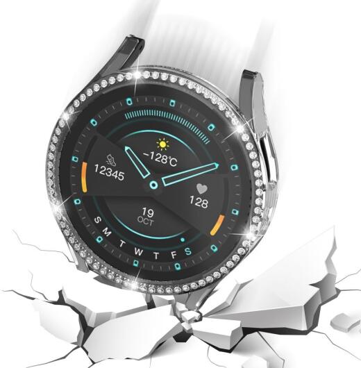 Samsung Galaxy Watch 6 44MM Hoesje - Hard Plastic - Diamant Transparant afbeelding 4