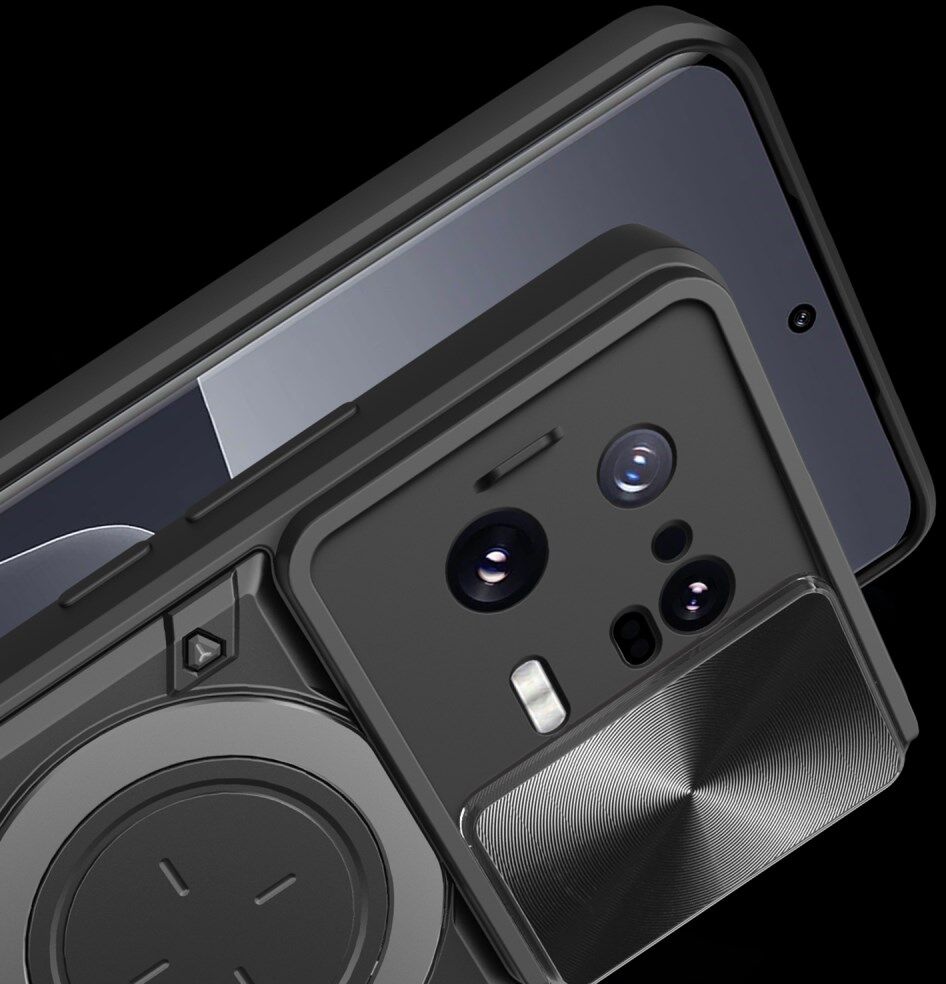 Xiaomi 13 Pro Hoesje met Camera Slider en Kickstand Back Cover Blauw afbeelding 8