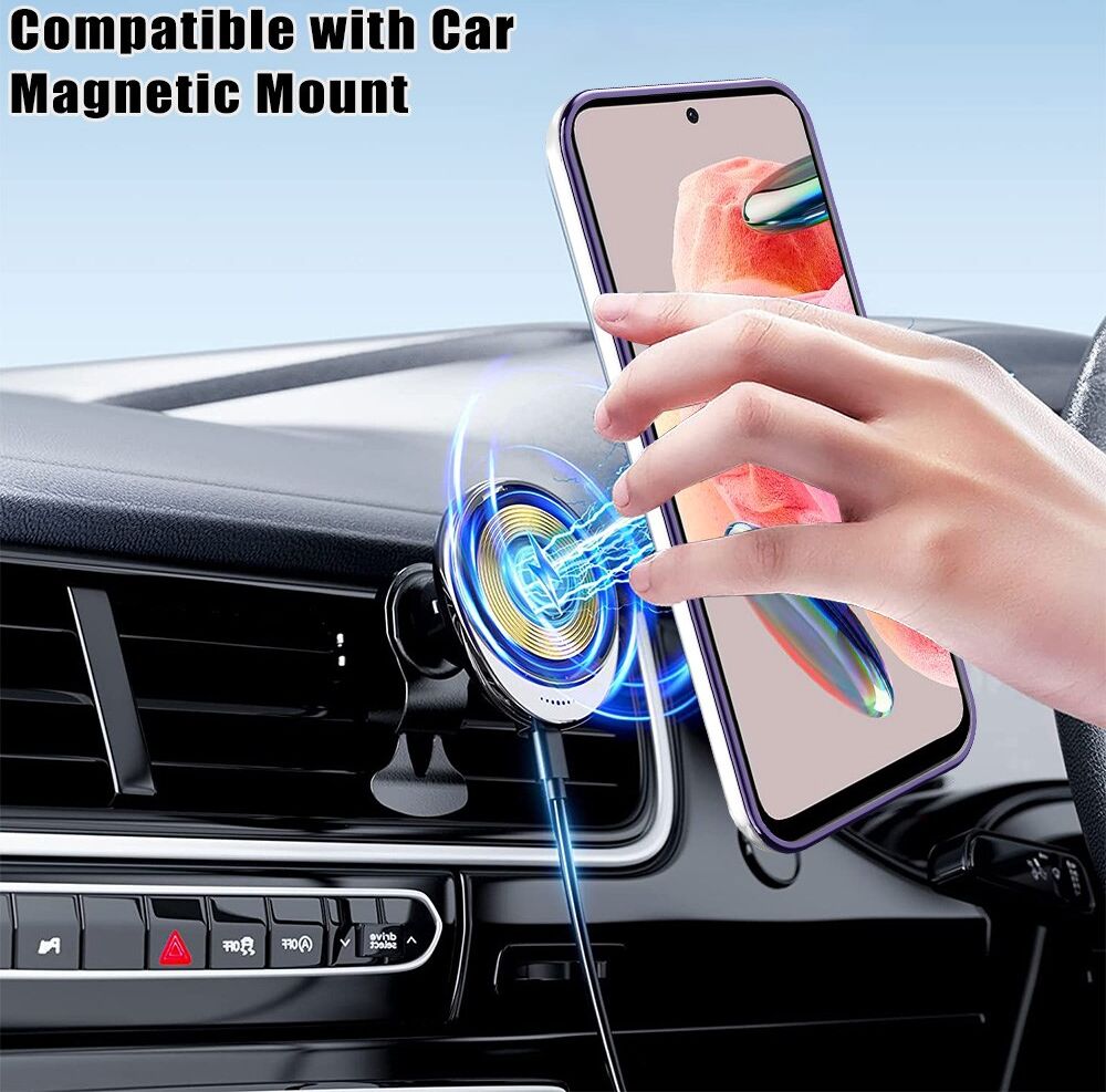 Xiaomi Redmi Note 12 Hoesje met MagSafe Kickstand Ring Transparant afbeelding 3