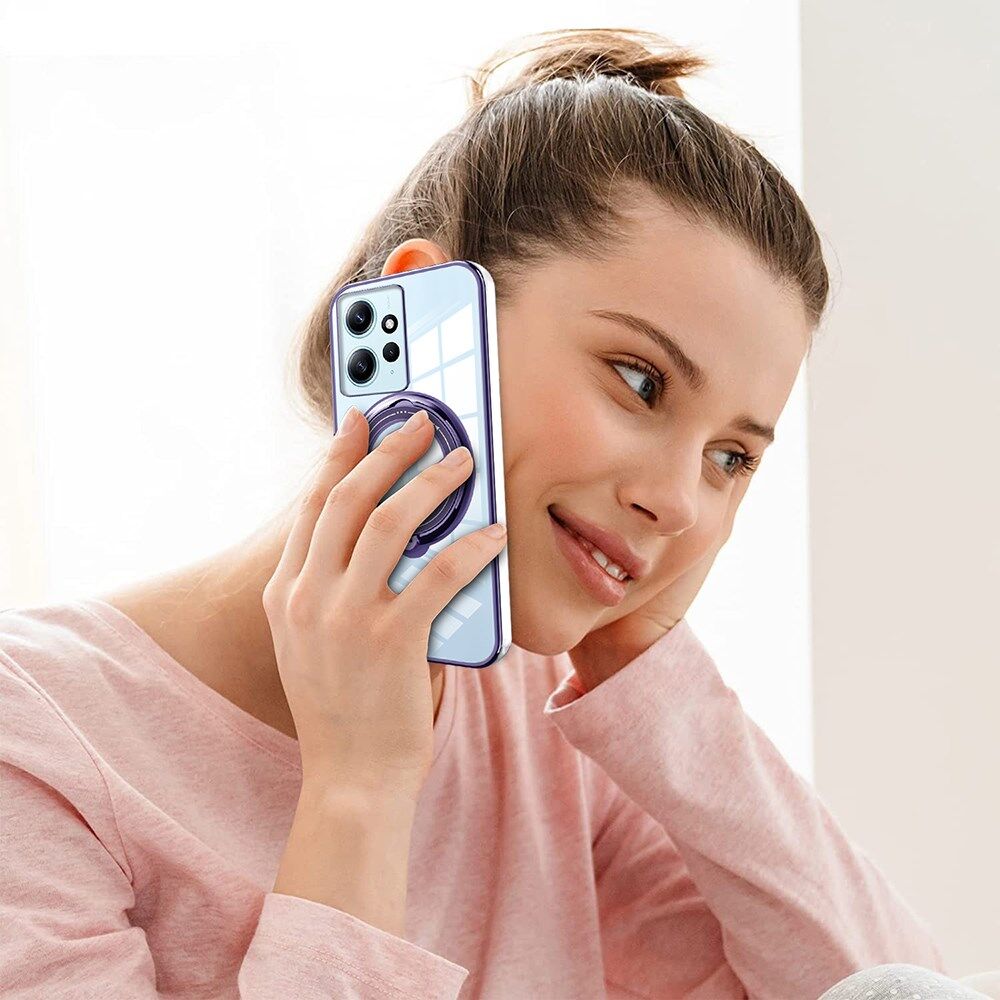 Xiaomi Redmi Note 12 Hoesje met MagSafe Kickstand Ring Transparant afbeelding 8