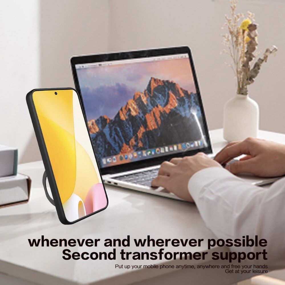 Xiaomi Redmi Note 12 5G/Poco X5 Camera Slider en Kickstand Ring Zwart afbeelding 7