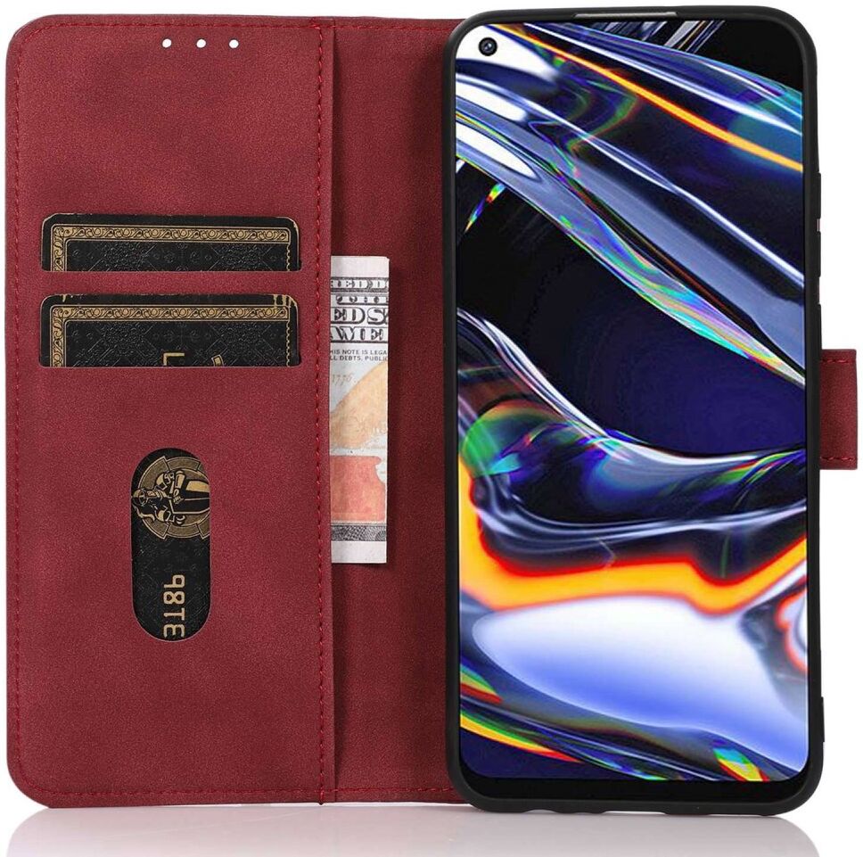 KHAZNEH OnePlus Nord 3 Hoesje Retro Wallet Book Case Rood afbeelding 1