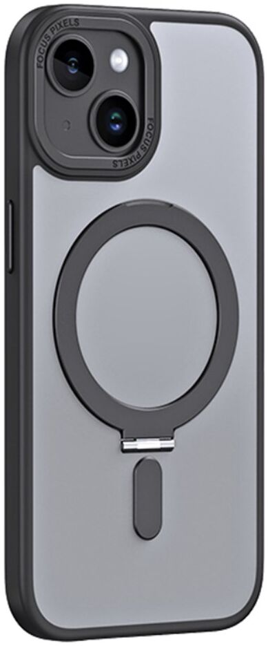Apple iPhone 15 Plus Hoesje met MagSafe Kickstand Zwart afbeelding 1