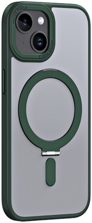 Apple iPhone 15 Plus Hoesje met MagSafe Kickstand Groen afbeelding 1