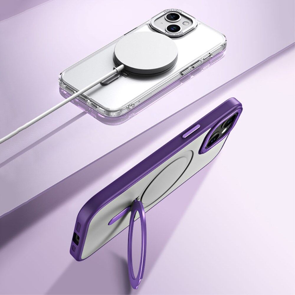 Apple iPhone 15 Plus Hoesje met MagSafe Kickstand Groen afbeelding 4