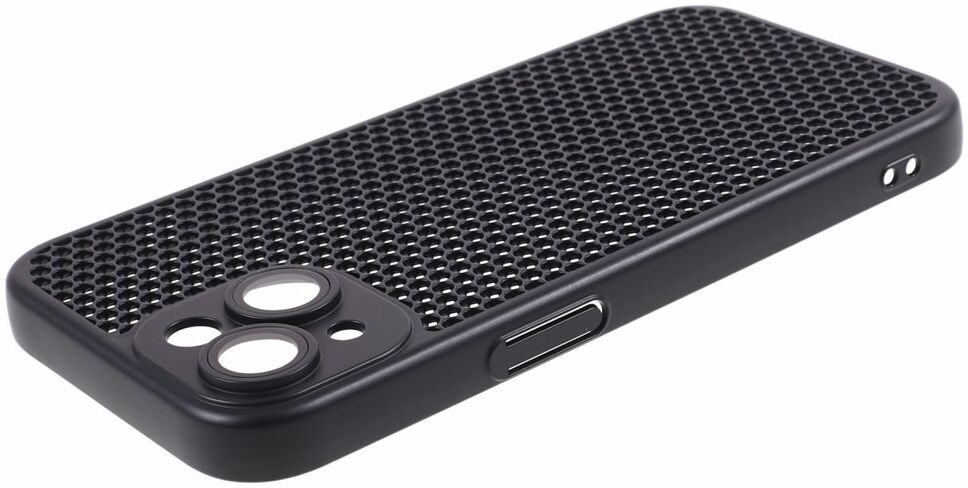 Apple iPhone 15 Hoesje Honingraat Back Cover Zwart afbeelding 3