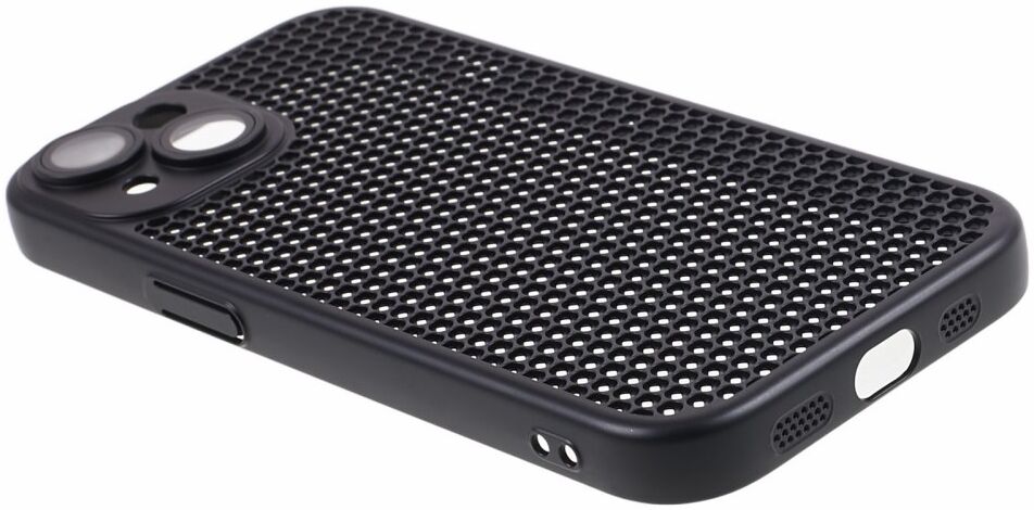 Apple iPhone 15 Hoesje Honingraat Back Cover Zwart afbeelding 4