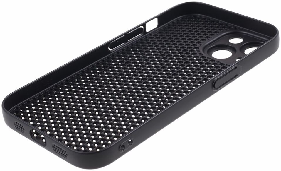 Apple iPhone 15 Hoesje Honingraat Back Cover Zwart afbeelding 6